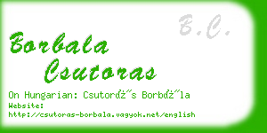 borbala csutoras business card